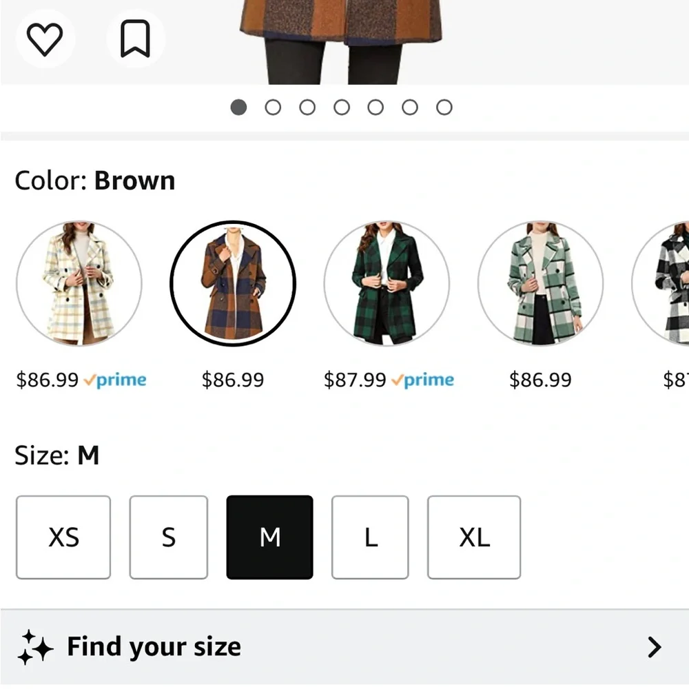 NWT buffalo plaid coat double breasted trench style coat - Picture 9 of 9